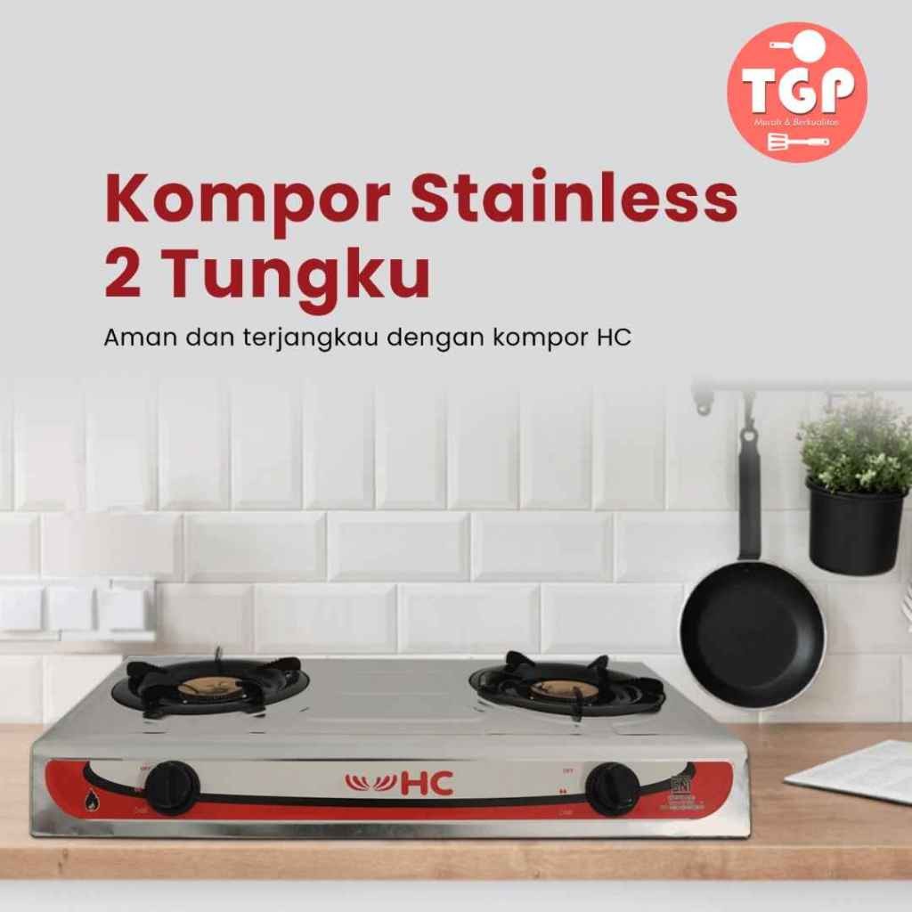 Kompor 2 Tungku SNI HC Stainless Teflon Berkualitas Awet