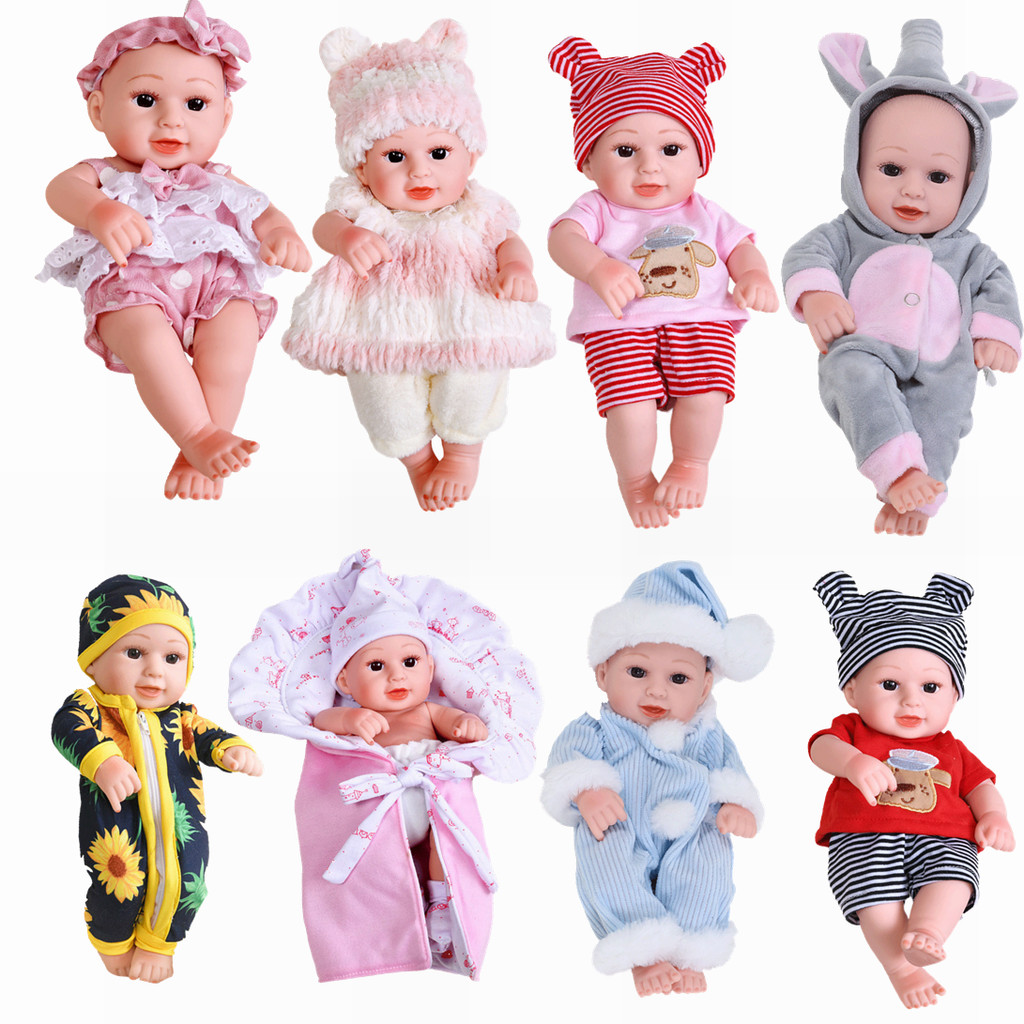 30cm 12in 100% Full Vinyl Body Reborn Baby Doll Realistic Girl Dolls Soft  Baby Doll  Newborn Babies