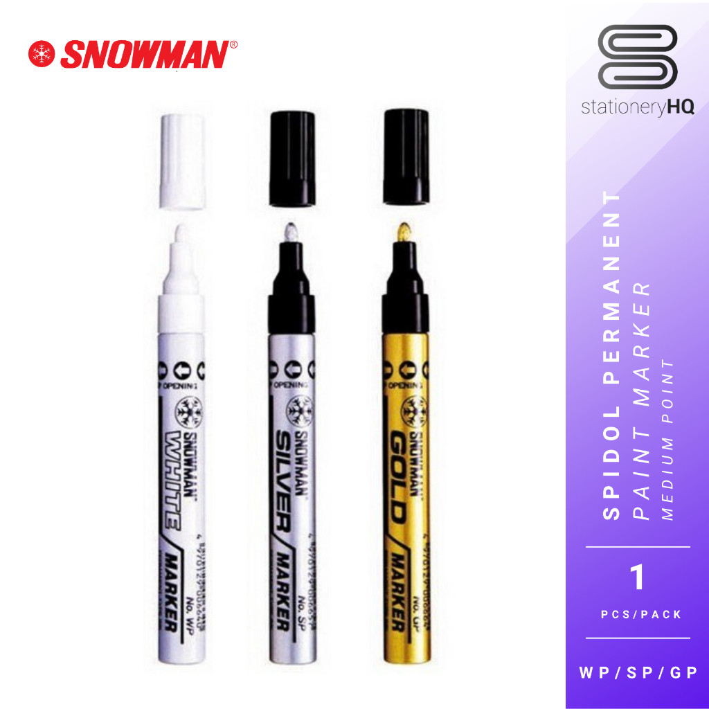 

Snowman Spidol Paint Marker Permanent Medium GP-12 / SP-12 / WP-12