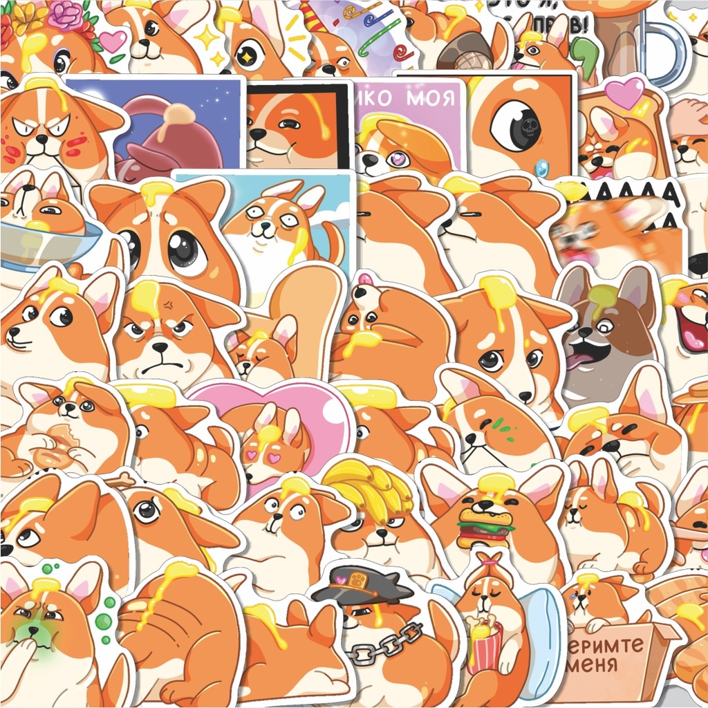 

Stiker Cutting Pack Stiker Hewan Cute Dog Bimchik [Bimchik Anjing Lucu] Isi 100Pcs Series Aesthetic Lucu Keren Untuk Koper Bahan Vynil