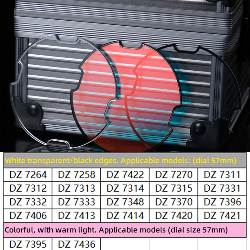 52.5x1.8mm Crystal Glass For Diesel Wat   Mirror DZ7313 DZ7331 DZ7370 DZ7395 DZ7396 DZ7406 DZ7413 DZ