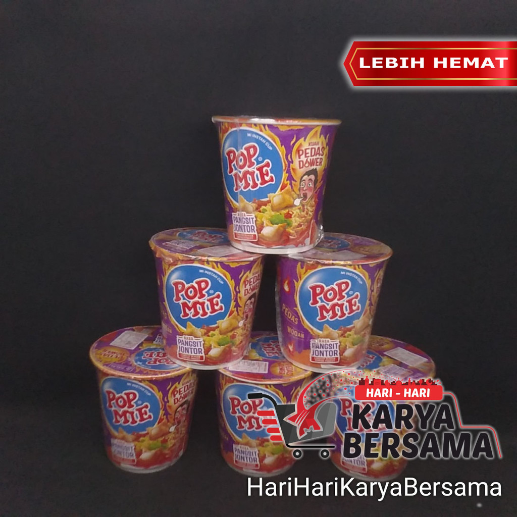 

MAKANAN MI INSTAN POP MIE DOWER PANGSIT JONTOR CUP PACK 6'S X 75GR