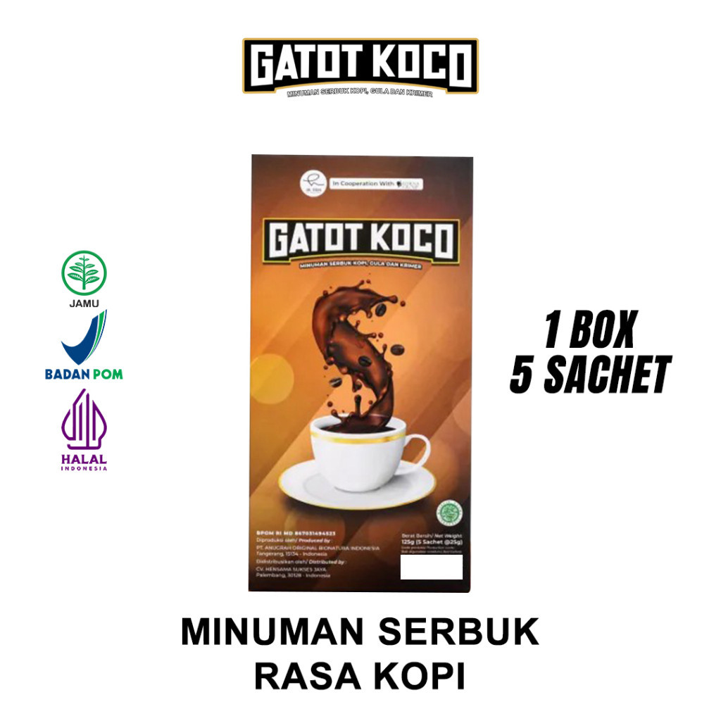 

Kopi Gatot Koco Coffee 1 Box Isi 5 Sachet by Dr. Hen | Kopi Gatotkoco | Kopi Stamina Pria Dewasa