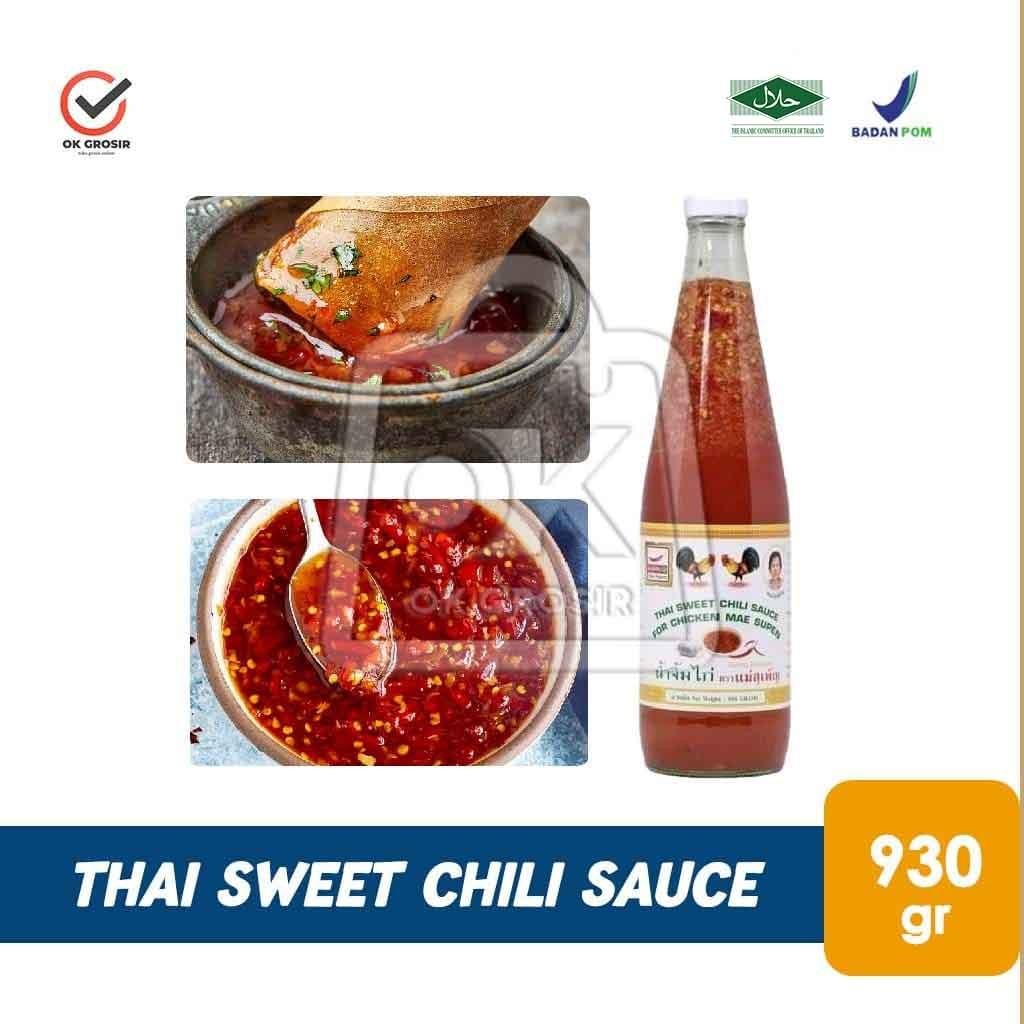 

Saus Cabai Manis Thailand Mae Supen Sweet Chili Sauce Maesupen (Botol Kaca 930gr)