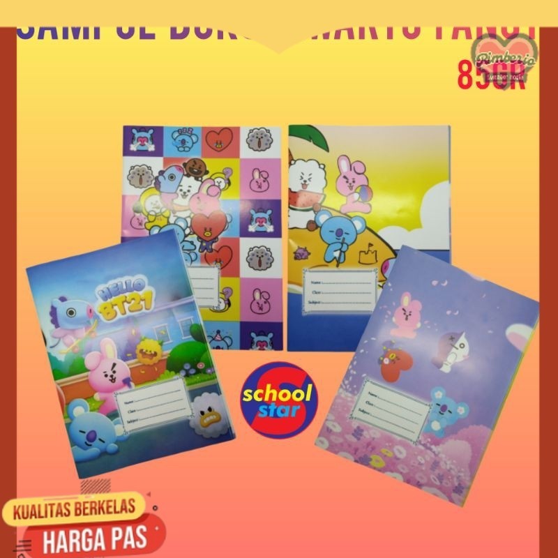 

(ISI 20 LEMBAR) SAMPUL BUKU KERTAS KWARTO / SAMPUL GAMBAR FANCY / SAMPUL BUKU TULIS SIDU 85gr