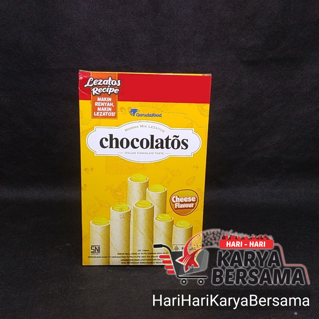 

GARUDA FOOD CHOCOLATOS WAFER ROLL CHEESE FLAVOUR 24'S X 12GR