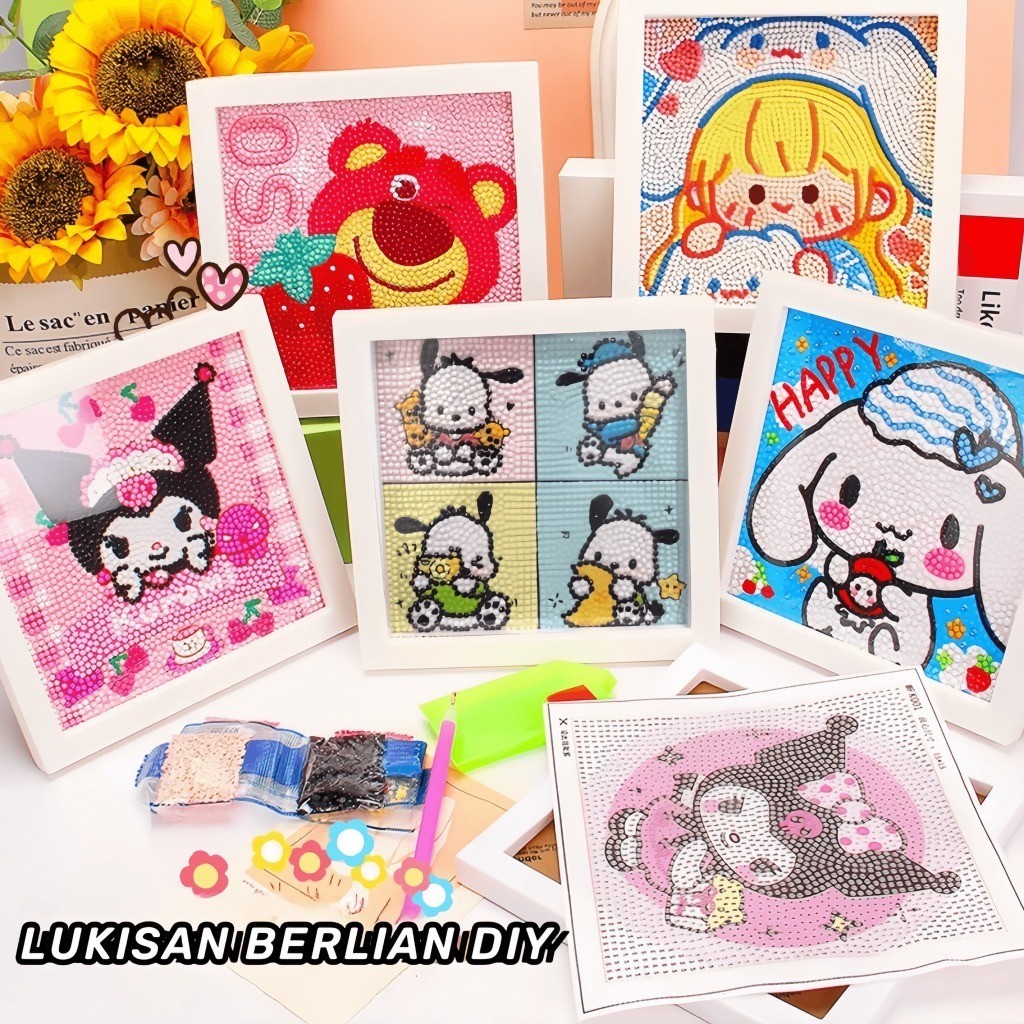 

Diamond Painting stiker DIY 3IN1 Anime Sanrio Kuromi Melody Edition 15x15cm