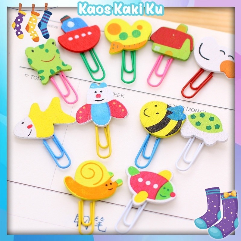 

Penjepit Klip Kertas Karakter Paper Clip Korean Push Pin Set 12pcs 889