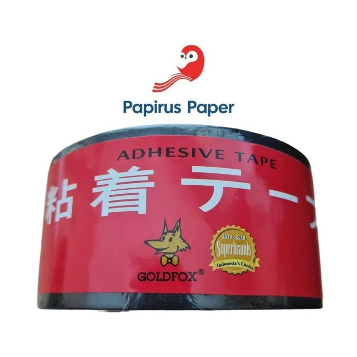 Lakban Hitam 48mm x 11 Yard GoldFox / Cloth Tape 2 Inch | Isolasi | Selotip | Tape