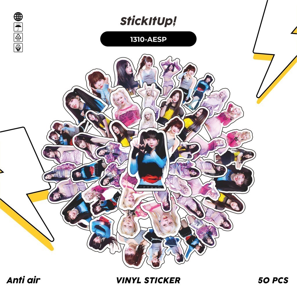 

COD✨ 100 Pcs Stiker Pack KPOP Aespa Korean Girl Group Lucu Aesthetic Vynil Waterproof untuk Freebies Sticker Buku Journal Casing HP Laptop