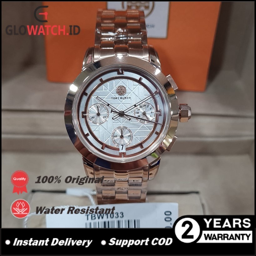 [Promo] Jam Tangan Wanita Tory Burch TBW1033 / TBW-1033 Rose Gold-Tone Stainless Stee Original (Gara