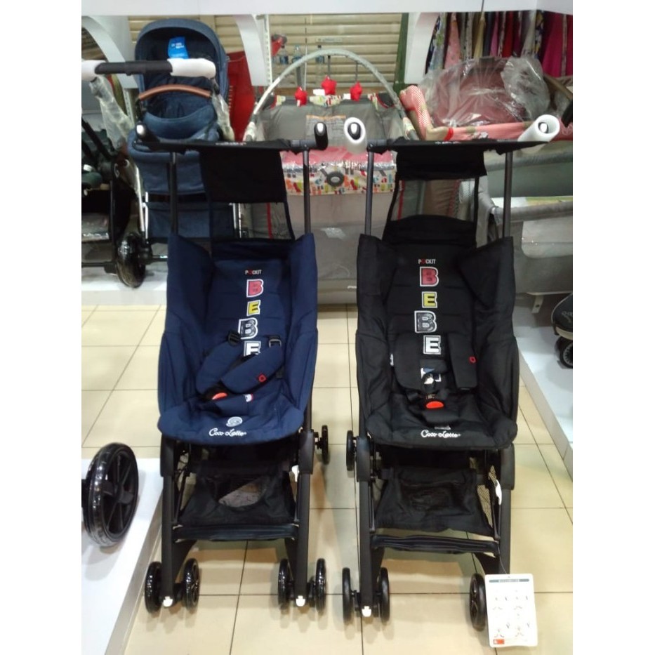 Stroller cocolatte pockit 788 gen 4 black hitam biru navy - Blue apes