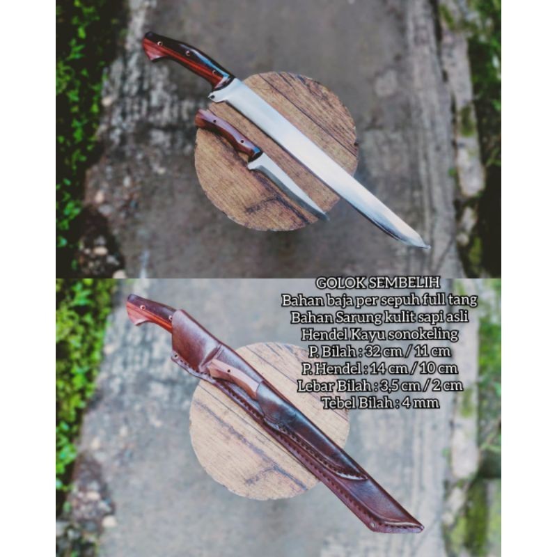 Pisau Sembelih Jagalan Full Tang (1.set)