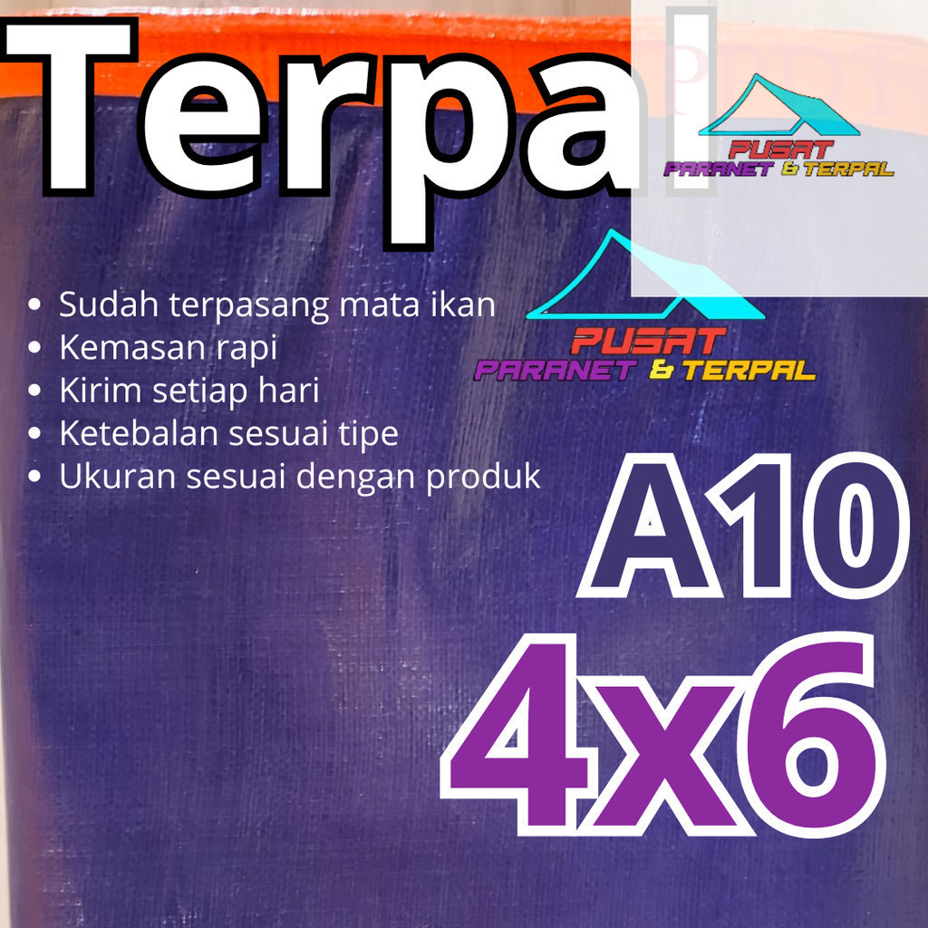 TERPAL PLASTIK A10 UKURAN 4x6 meter merk TRECK kwalitas