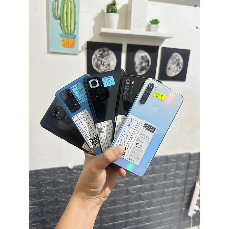 Handphone HP Xiaomi Redmi Note 7 8 9 9pro 10pro 10s 11 8/128 6/128 4/64 Second Original Bekas Murah 