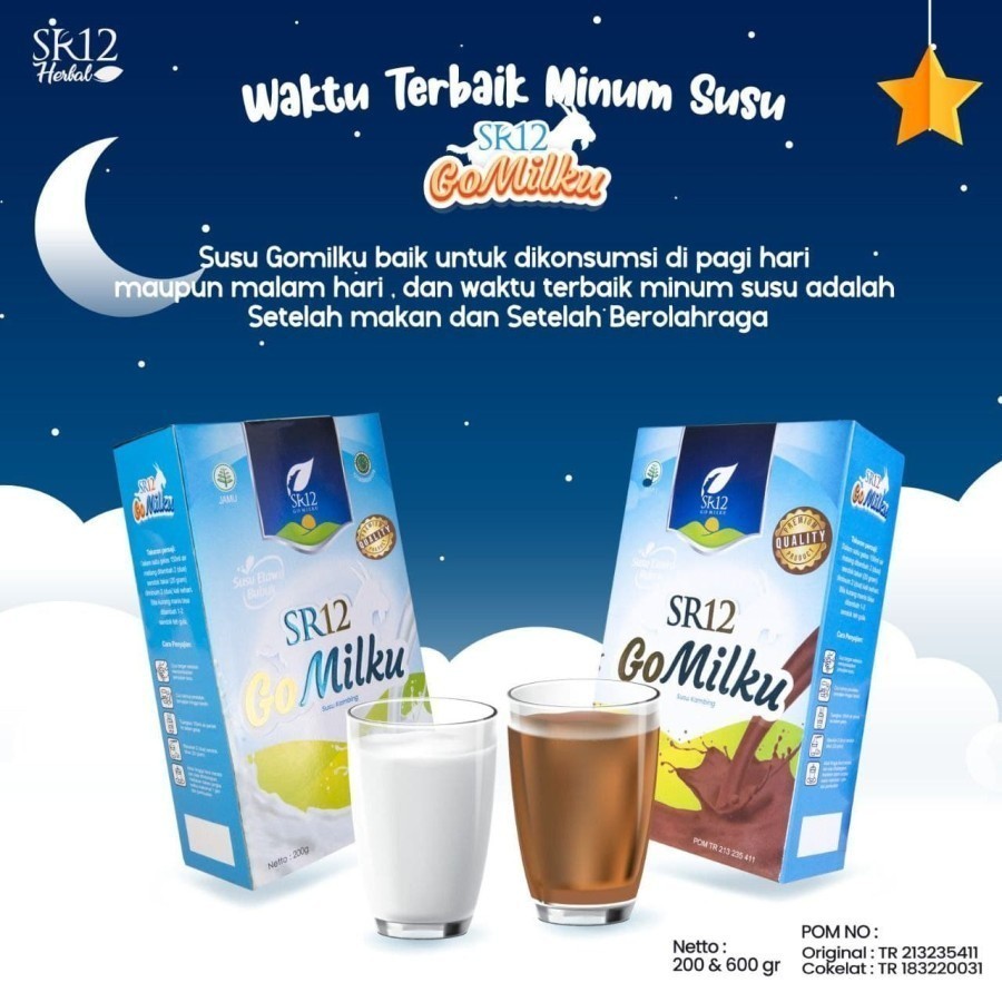 

SR12 Susu Kambing Etawa GoMilku 600gr Halal BPOM - Susu Go milku Bubuk Herbal Meningkatkan Kesehatan Imun