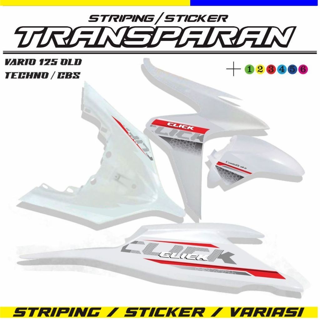 POLET STIKER TRANSFARAN VARIO TECHNO 125 OLD / STIKER TRANSPARAN MOTOR VARIO 125 TECHNO STIKER POLET