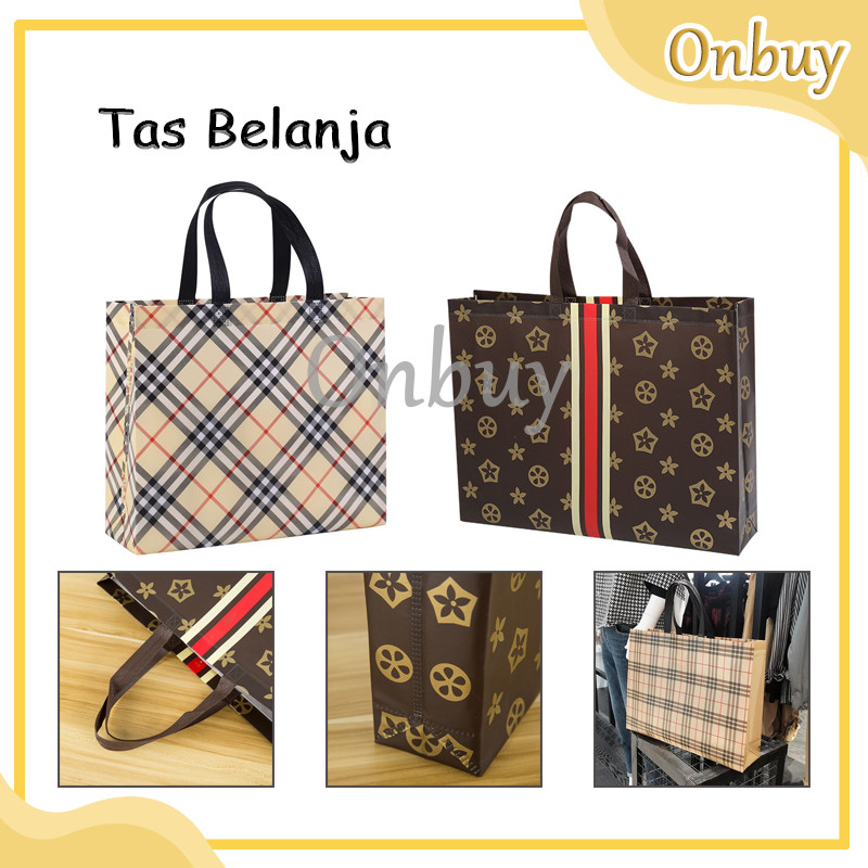 

Tas Belanja / Tote Bag Spunbond Laminasi Kain Motif Premium Kantong Tas Kado Gift