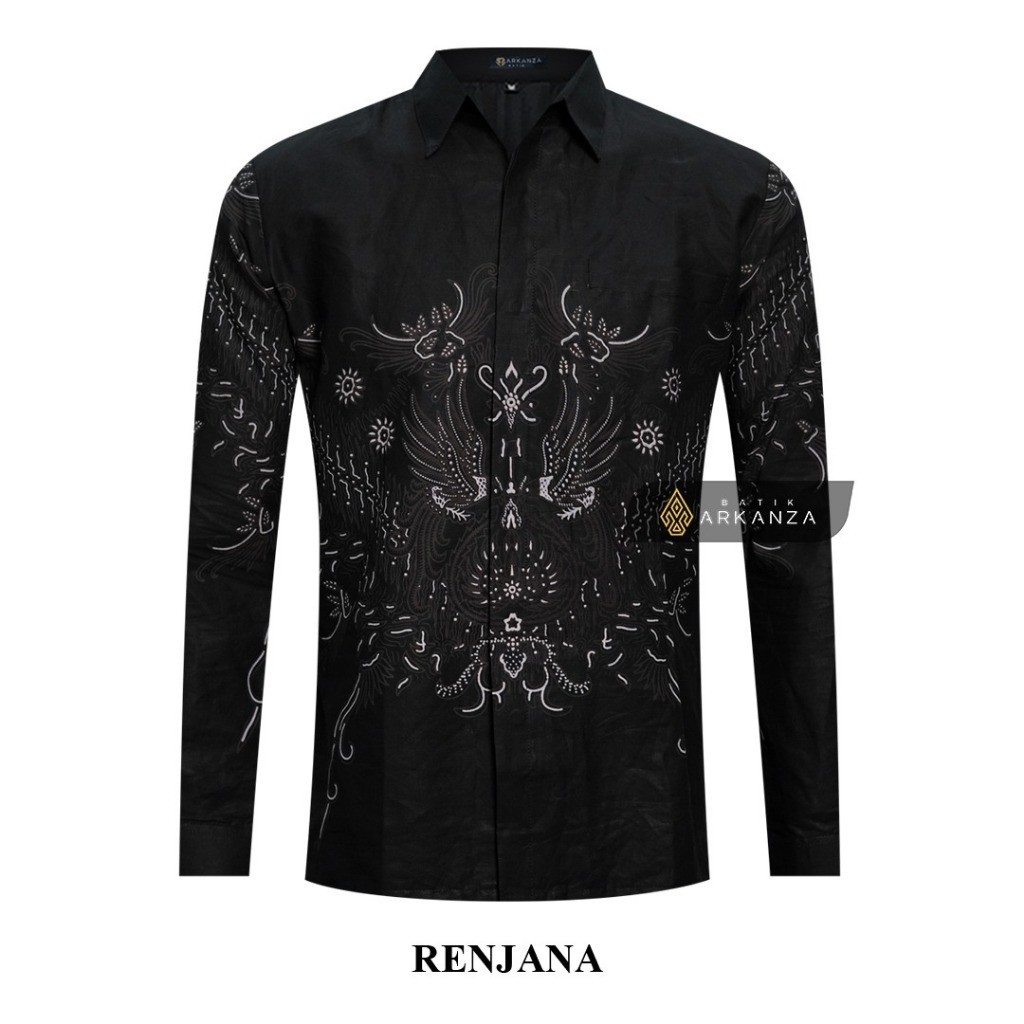 Kemeja BATIK ARKANZA PRIA Motif RENJANA Lengan Panjang Slim Fit