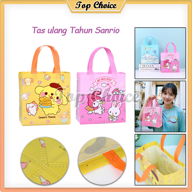 

Tas Ulang Tahun Karakter Sanrio / Birthday Anak Snack Bag / Tas Kantong Kain