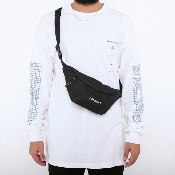 UNKL347 Tas Slingbag Tas Warna Hitam Bahan Cordura NODA