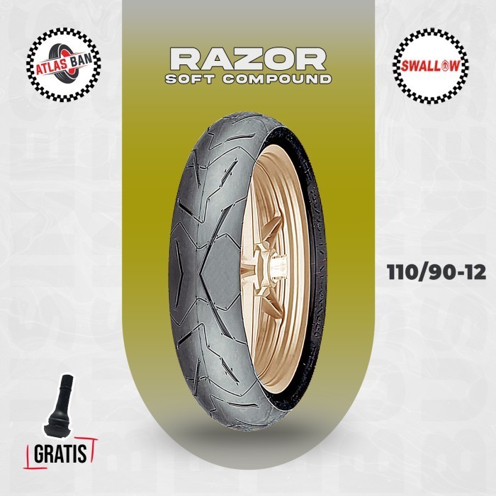 Ban Belakang Tubles Motor SOFT COMPOUND HONDA NEW SCOOPY SWALLOW RAZOR 110/90 Ring 12