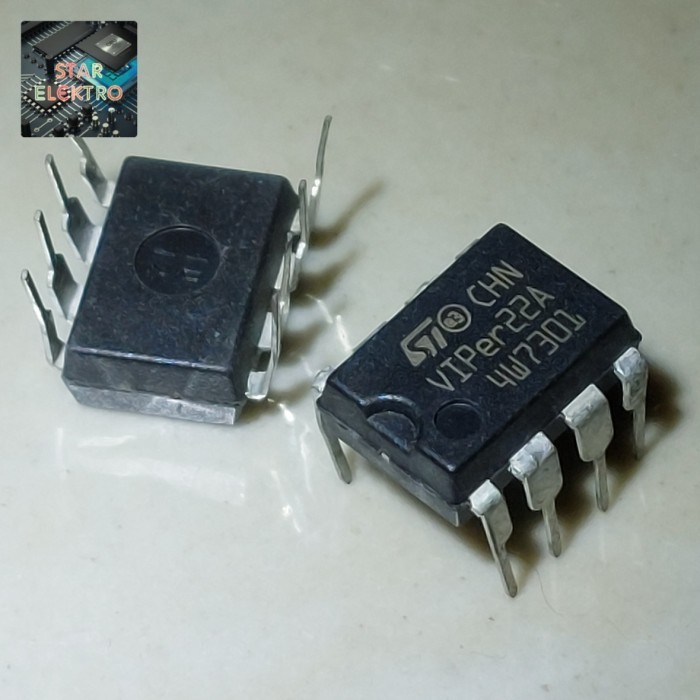 2 Buah 2Pcs VIPer22A Dip-8 Tancap IC SMPS Controller ST 5V to 12V VIPer22 VIPer 22 22A