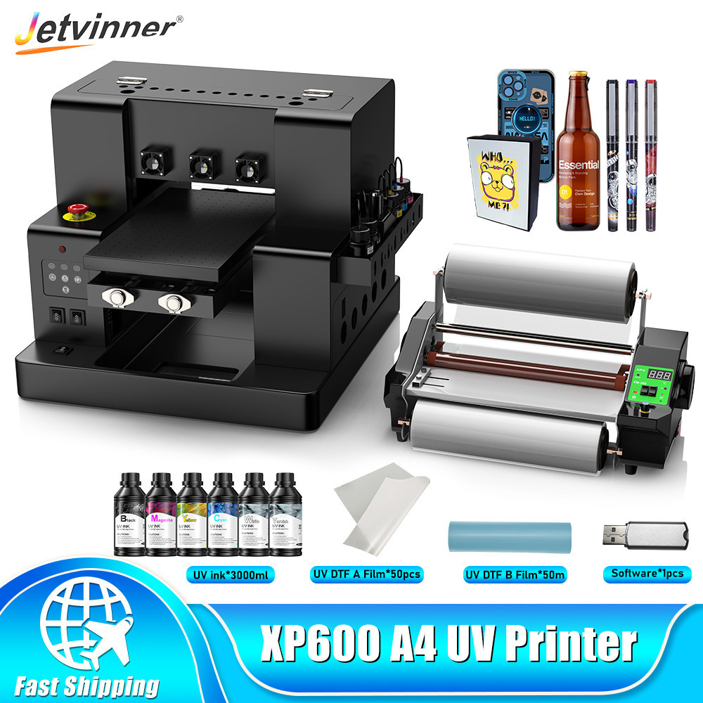 A4 UV Printer For Epson XP600 L805 UV DTF Flatbed Printer UV Printing Machine For Acrylic Metal Wood