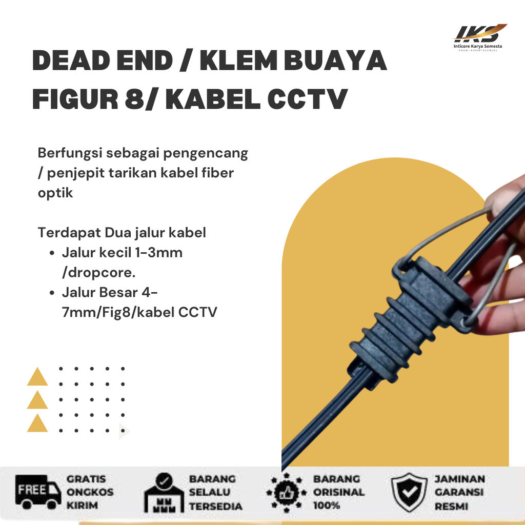 Dead End / Klem Buaya FO 1-6 core fig8 / Kabel CCTV
