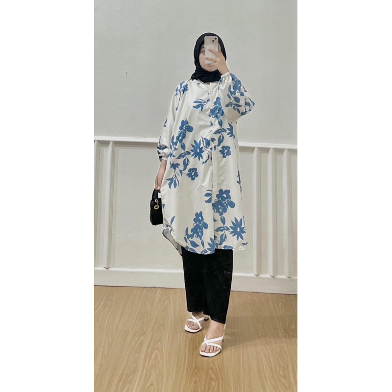 WILLSHA - ZRD SETELAN TUNIK MUSLIMAH WANITA LILI / MUNNA MONIKA TUNIK SET / OOTD Satu Set Wanita Tre