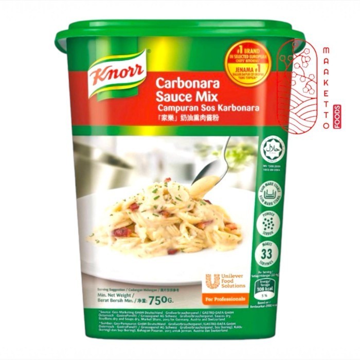 

Knorr Carbonara Sauce Mix / Knorr Saus Karbonara / Bumbu Karbonara 750gr