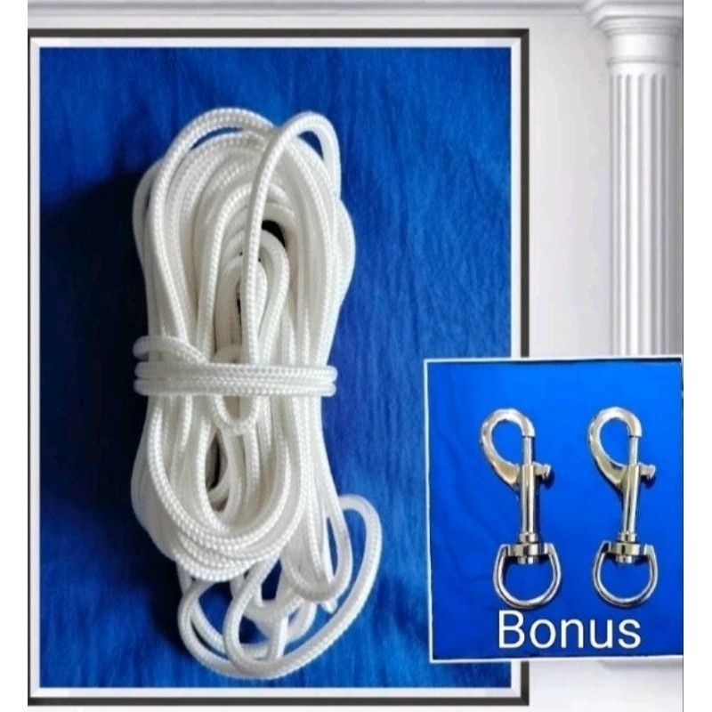 TALI TAMBANG 20 METER(UNTUK DI TIANG BENDERA) DIAMETER 8MM.*#GRATIS PENGAIT