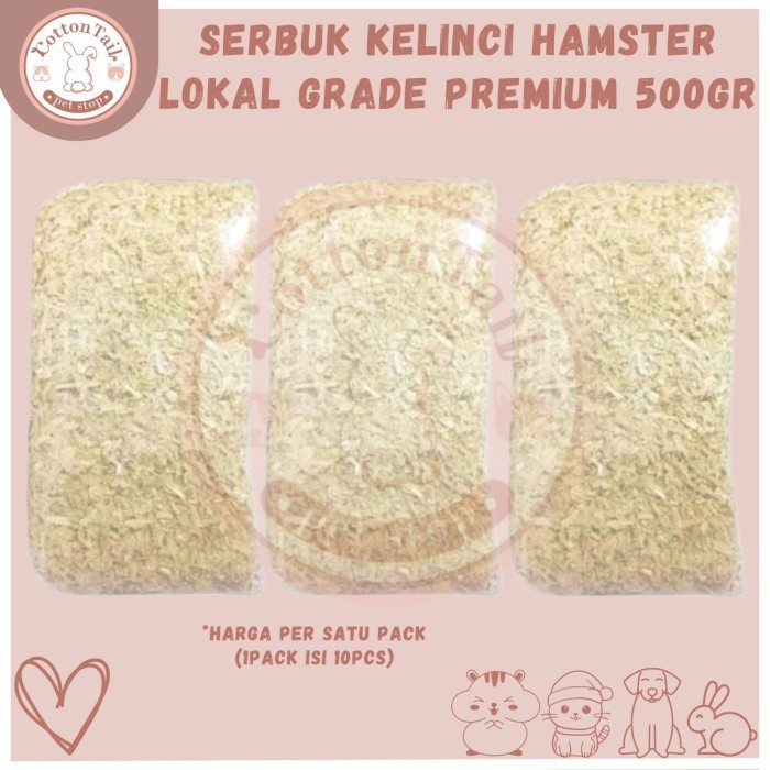 Serbuk Kayu Lokal Premium 500gr Untuk Hamster Kelinci Guinea Pig - Serutan Kayu Lokal Grade Premium