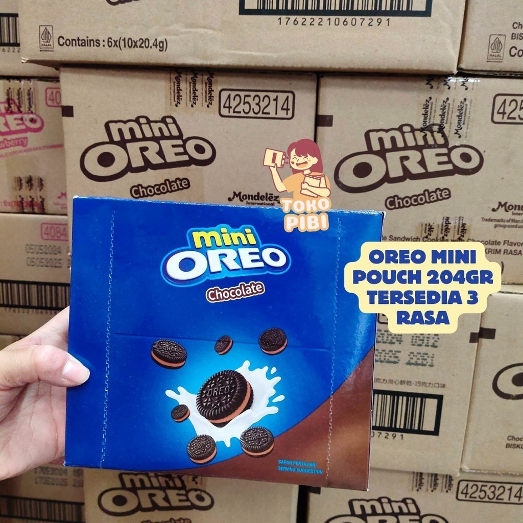 

Oreo Mini Pouch kemasan Box 204gr isi 10pcs 20,4gr