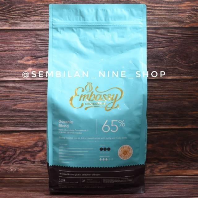 

Tulip Embassy OCEANIC DARK Chocolate COUVERTURE 65% 2,5 Kg Coklat Kancing Cokelat Coin