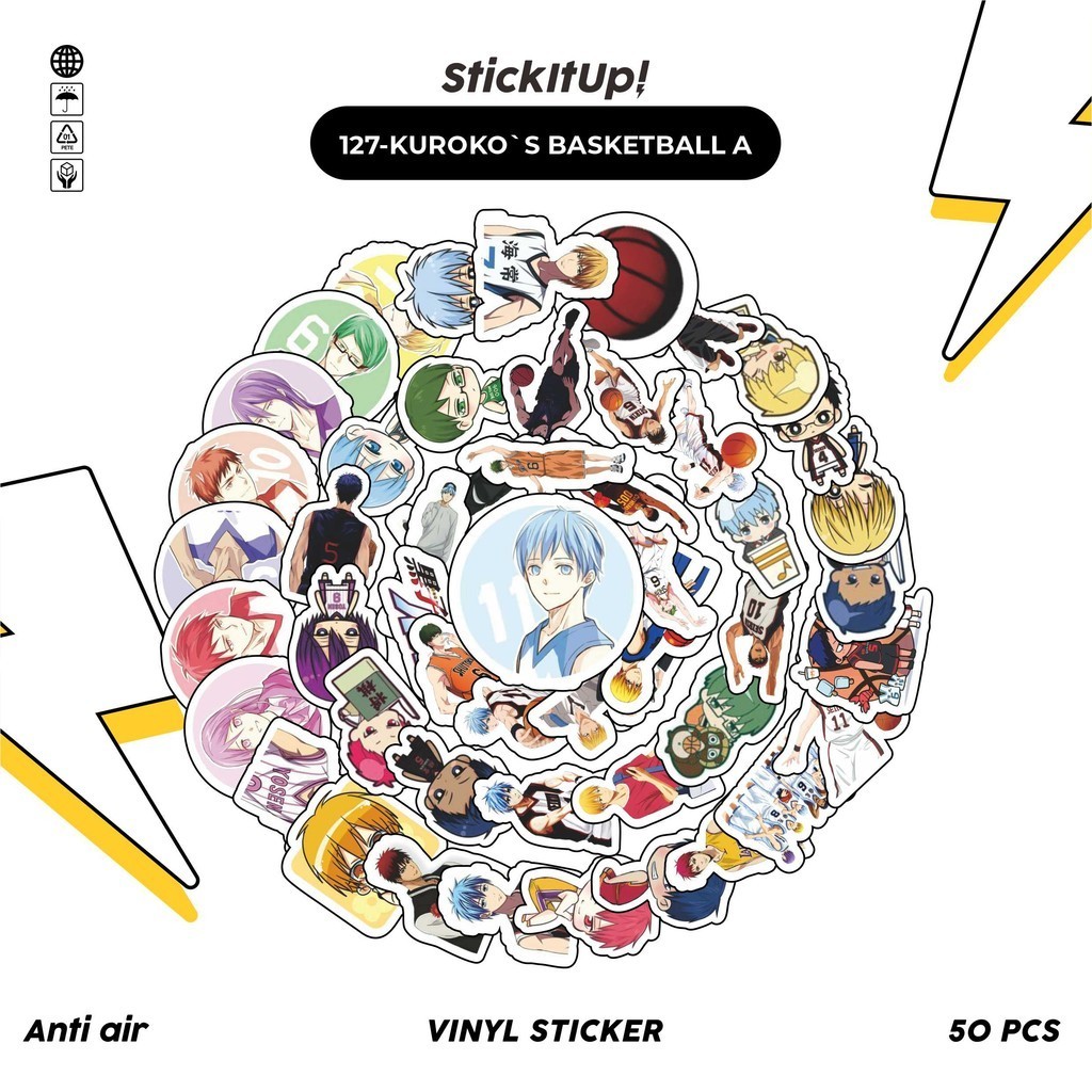

COD✨ 100 Pcs Stiker Motif Anime Kuroko's basketball Anti Air Untuk Dekorasi Notebook Sepeda Skateboard Handphone DIY