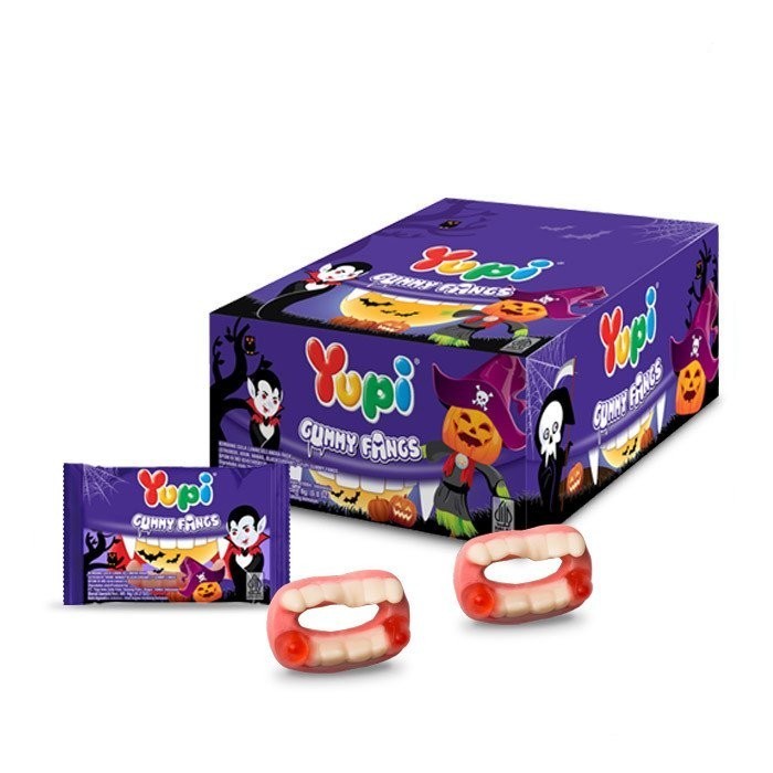 

Permen Gummy Yupi Fangs 6g Isi 24pcs Cemilan Murah dan Enak