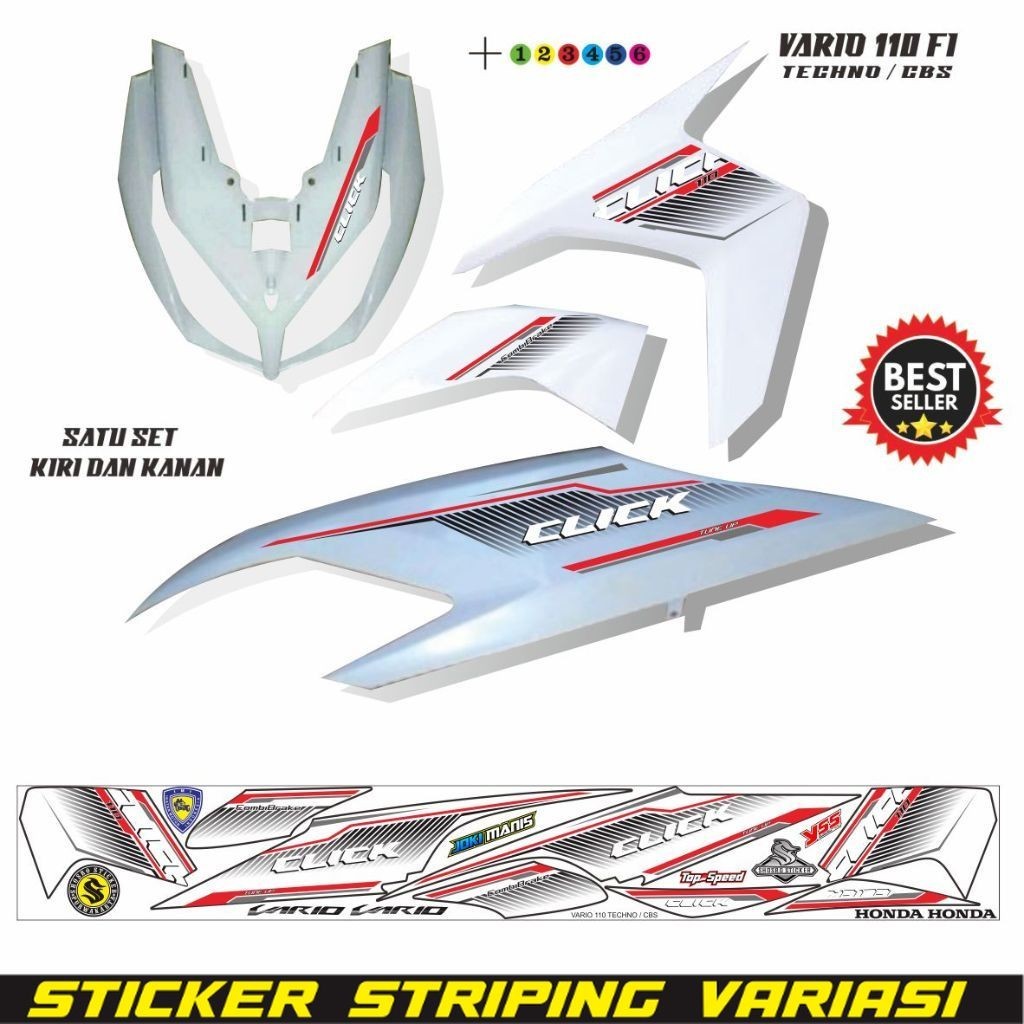 STIKER MOTIP / STRIPING MOTOR VARIO CBS 110 / STIKER MOTOR VARIASI  VARIO OLD TECHNO 110