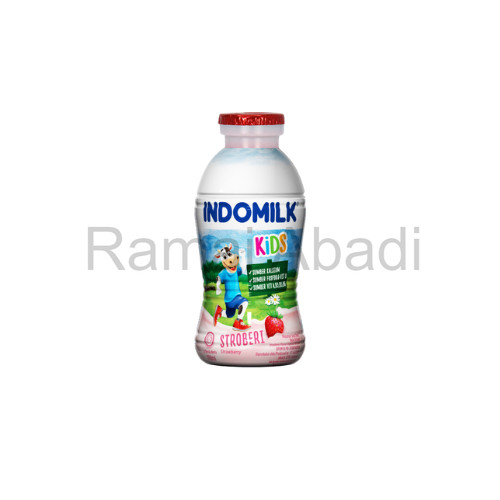 

INDOMILK STRAWBERRY BOTOL 190ML 1PCS | INDOMILK SUSU ANAK