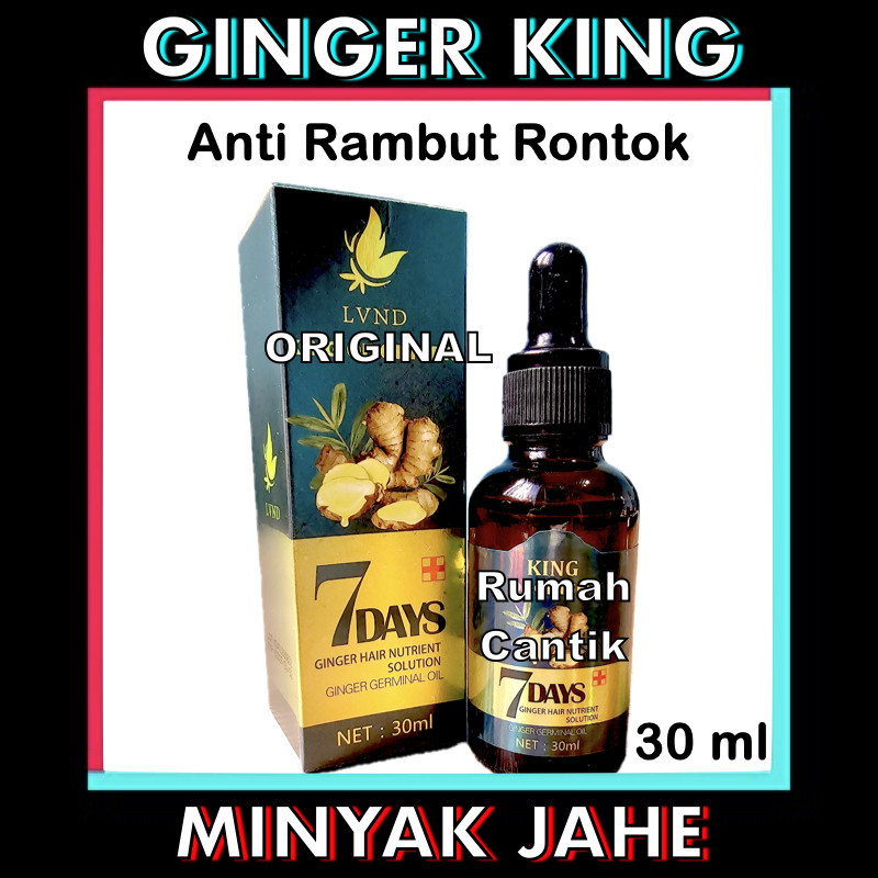 Ginger Hair Oil 30ml LVND Hair Serum King of Ginger Serum Rambut Botak