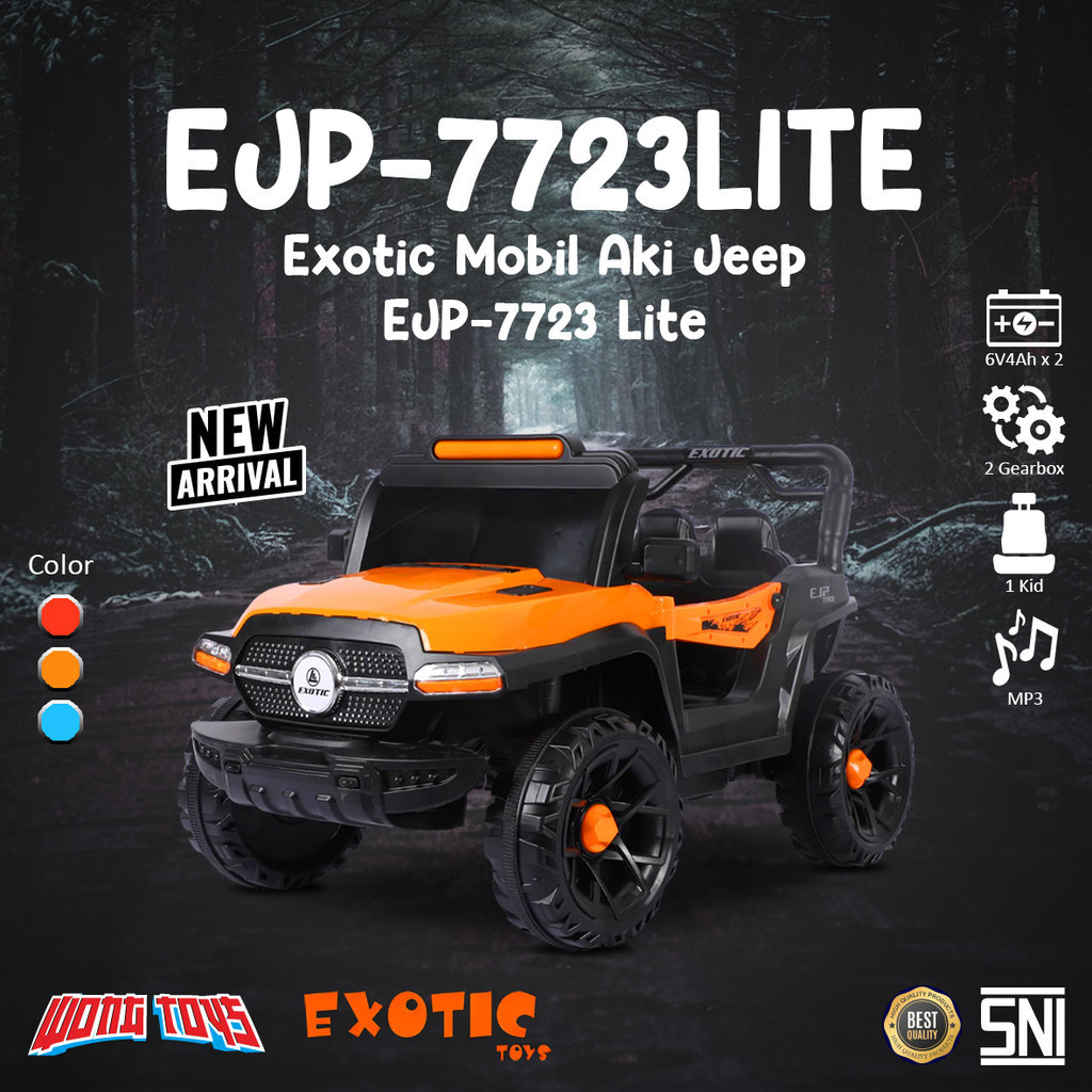 Exotic Mobil Aki Jeep EJP-7723 Lite (EJP-7723LITE) - Mainan Mobilan Aki Anak