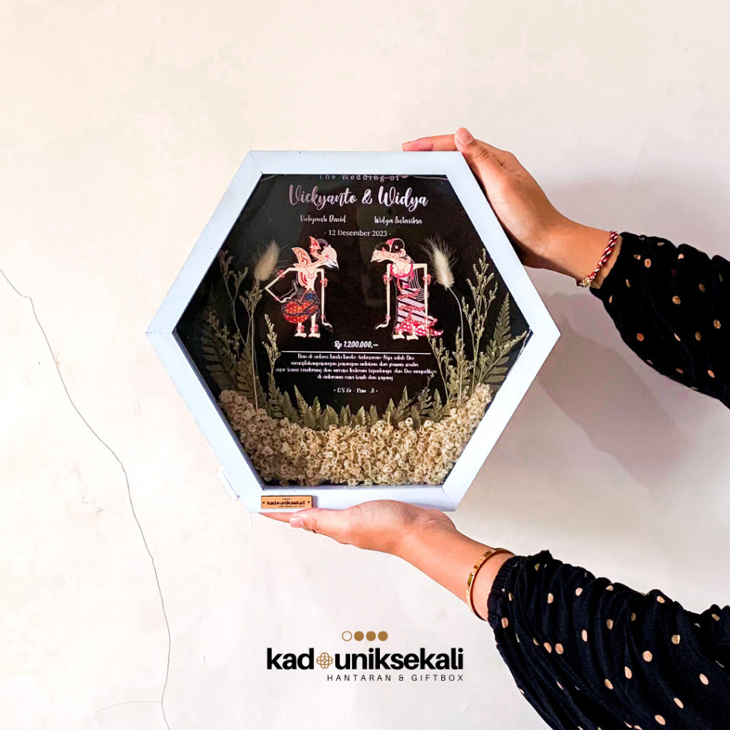 RAMA SHINTA SERIES FRAME MAHAR PERNIKAHAN - DRIED FLOWERS SIMBOLIS HANTARAN PERNIKAHAN