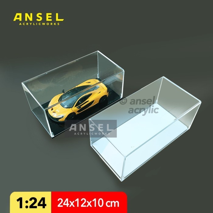 DC999 Display Diecast Acrylic Box/Kotak Akrilik Mobil skala 1:24 24x12x10 cm - Hitam