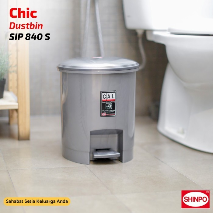 SHINPO Tempat Sampah Injak 10 Liter / Tong Sampah Injak + Ember 840s