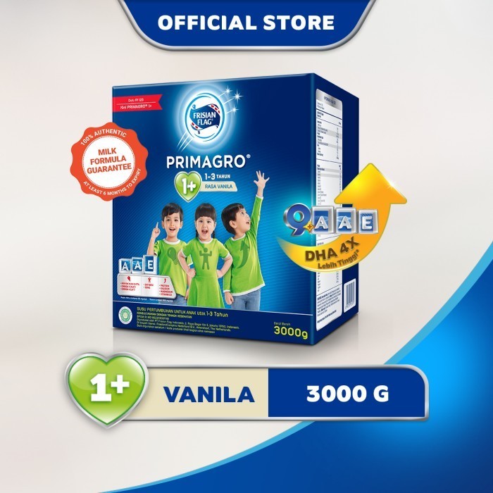 

TERJUAL Frisian Flag Primagro 1+ Vanilla 3000g Susu Pertumbuhan Anak