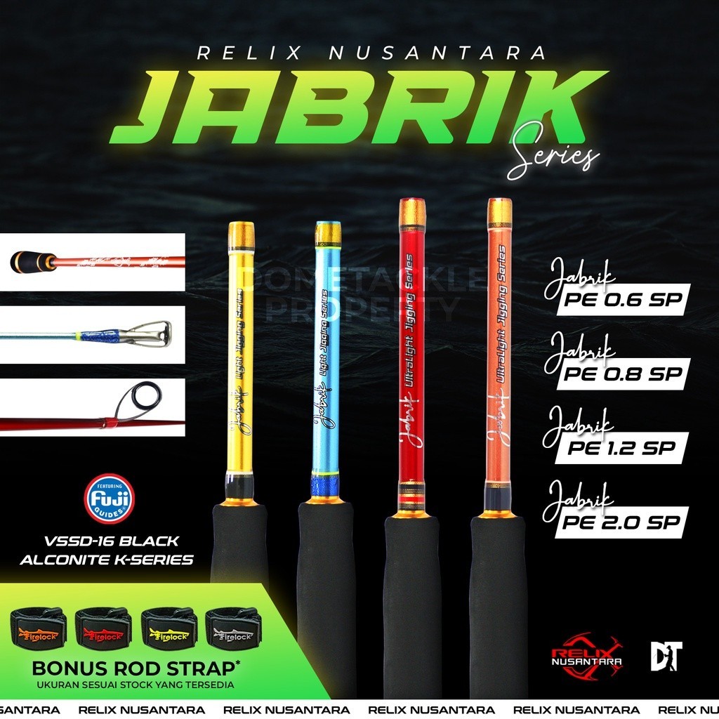 Joran Jabrik XP Relix Nusantara Joran Pancing Roll Fish RF 562 Rod Jigging Spinning Overhead SP OH P