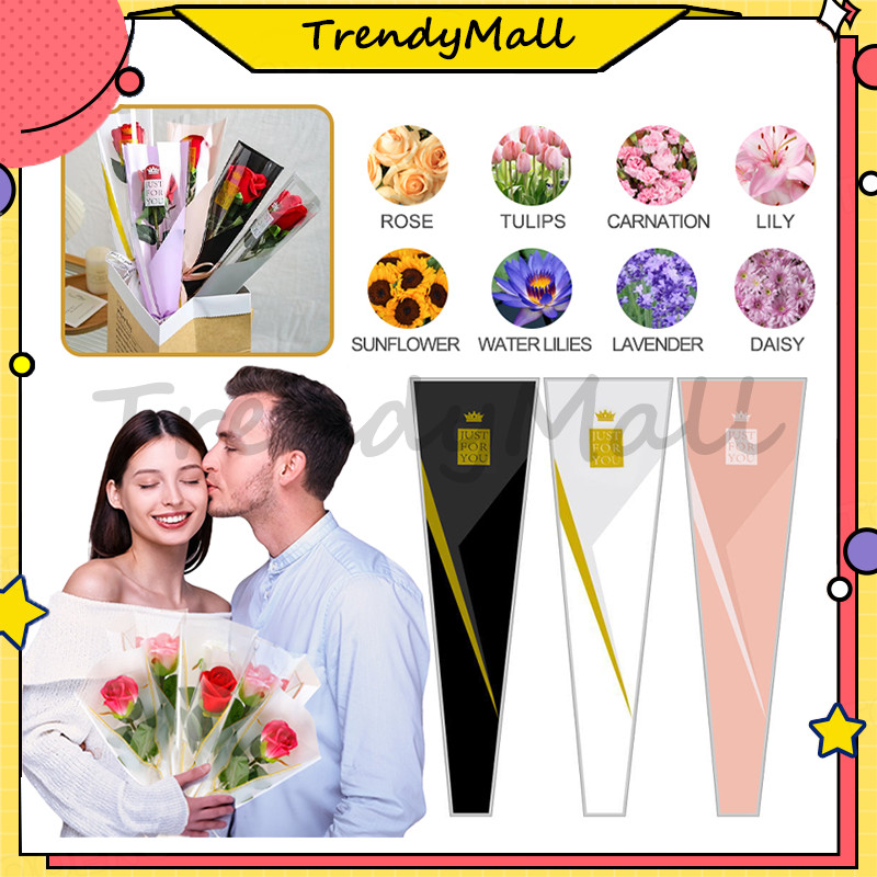 

Single Flower Rose Packing /Single rose box /Cellophane Single Rose/Single Rose Wrapping Plastic