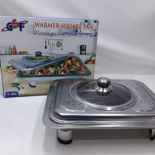 Panci Prasmanan / Wadah Saji Prasmanan Stainless Steel Tutup Kaca - DAFACELL