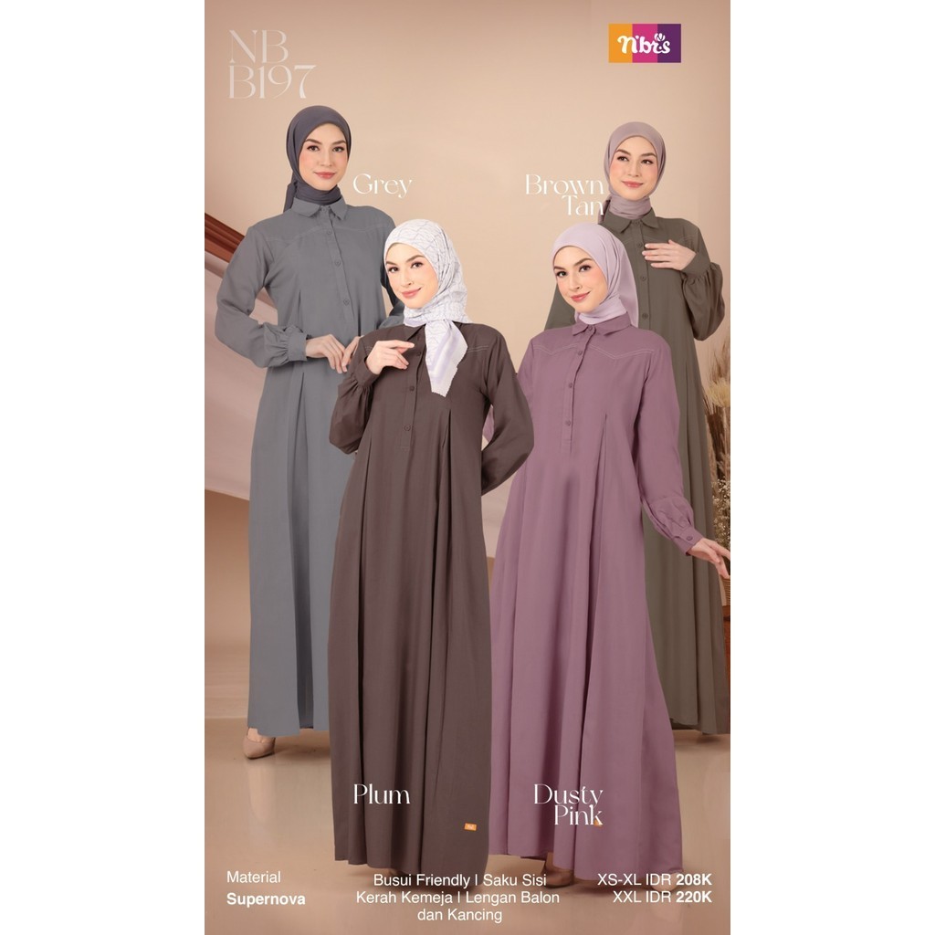 Nb B197 Gamis Dewasa Nibras Terbaru
