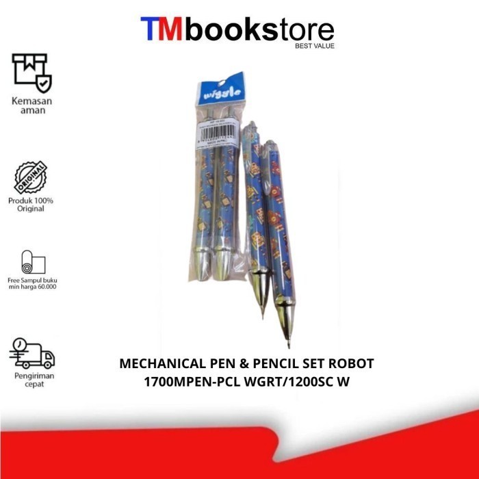 

MECHANICAL PEN & PENCIL SET ROBOT 1700MPEN-PCL WGRT/1200SC W